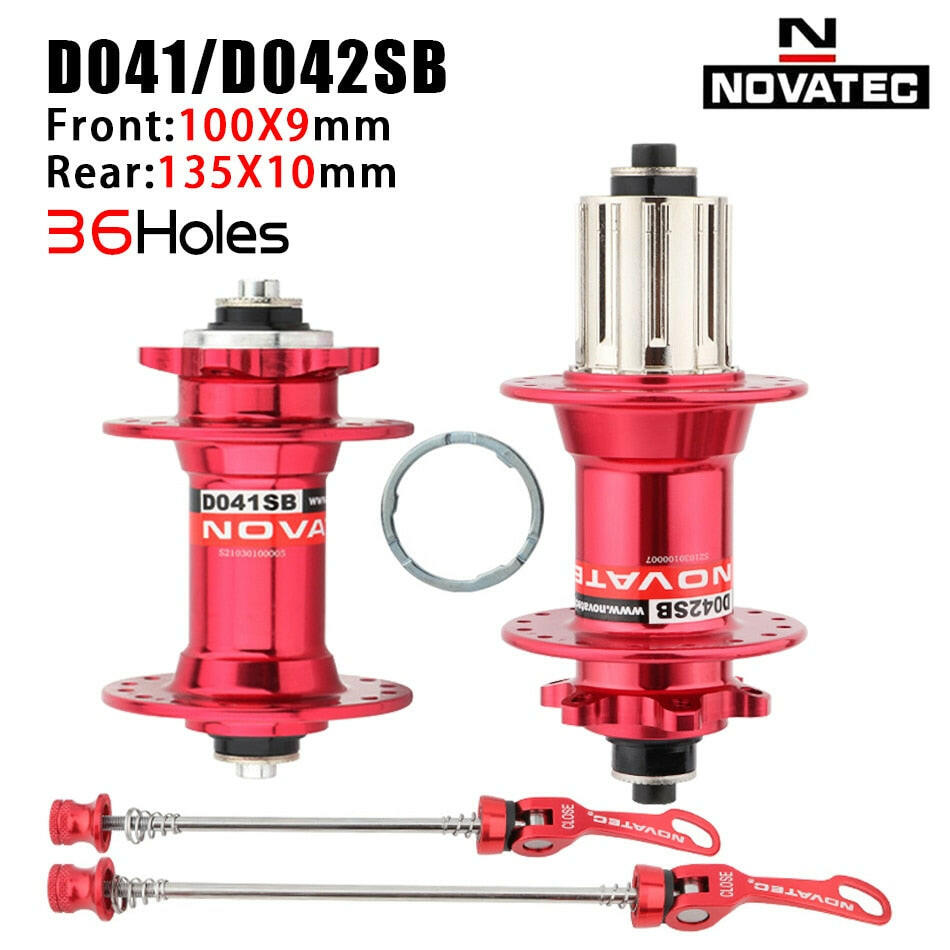 NOVATEC Bicycle Hub 4 Peilin Mountain Bike Hub D041SB/D042SB 28/32/36 Holes 6-Bolt Disc Brake For 8/9/10/11/12 Speed HG hub Body