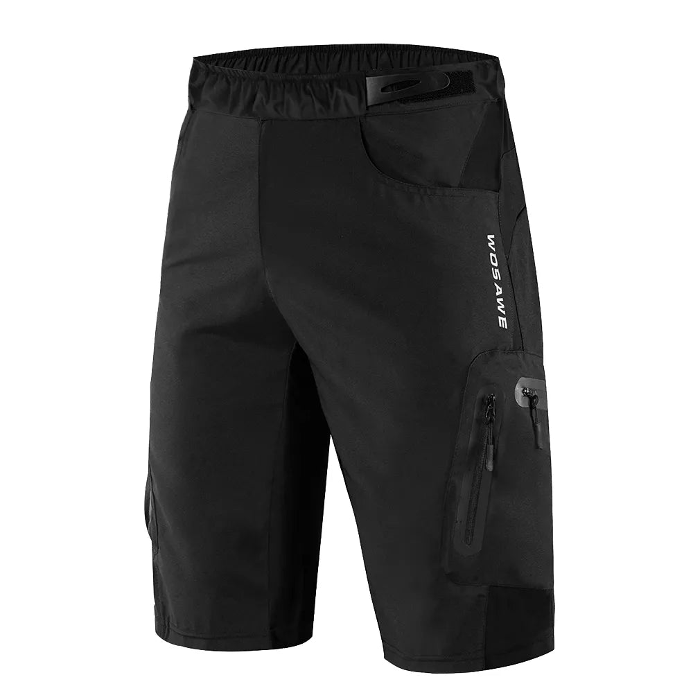 WOSAWE Men's Cycling Shorts Mountain Bike Shockproof 5D Padded Shorts Lightweight Loose Fit MTB Cycling Shorts Riding Trousers-WAYBIKER