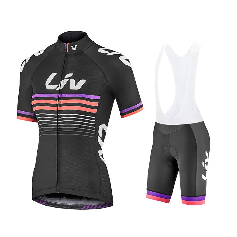 Liv Cycling Shorts Set 2023 New Women Cycling Jersey Bike Clothing Suit Liv Team Version Racing Suit Roupa Ciclismo Feminine-WAYBIKER