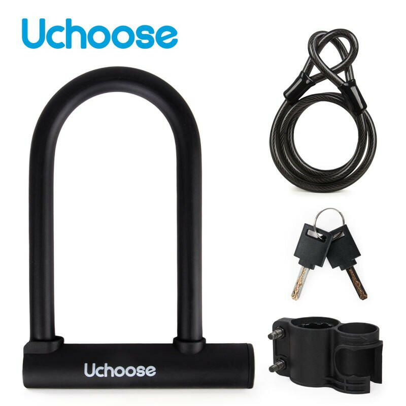 U-shaped Bicycle And Motorbike Lock Anti Theft Convenient Riding Accessories Security Lock Reinforced With Key Anti Theft Lock-WAYBIKER