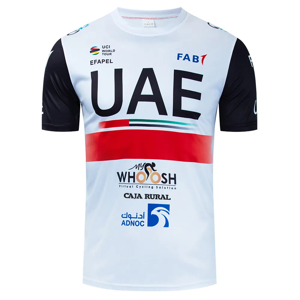 White UAE Cycling  Jersey 2024 Men's Ciclismo Team Jersey Quick Dry Bike Maillot Sports T-shirt Clothing-WAYBIKER