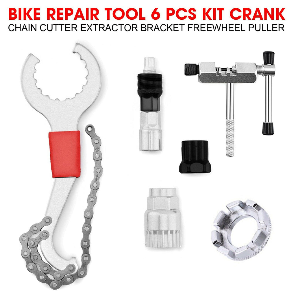 Bicycle Repair Tool Kits Bike Chain Measuring Ruler Crank Puller Extractor Chain Cutter Flywheel Remover Cycling Repair Parts-WAYBIKER