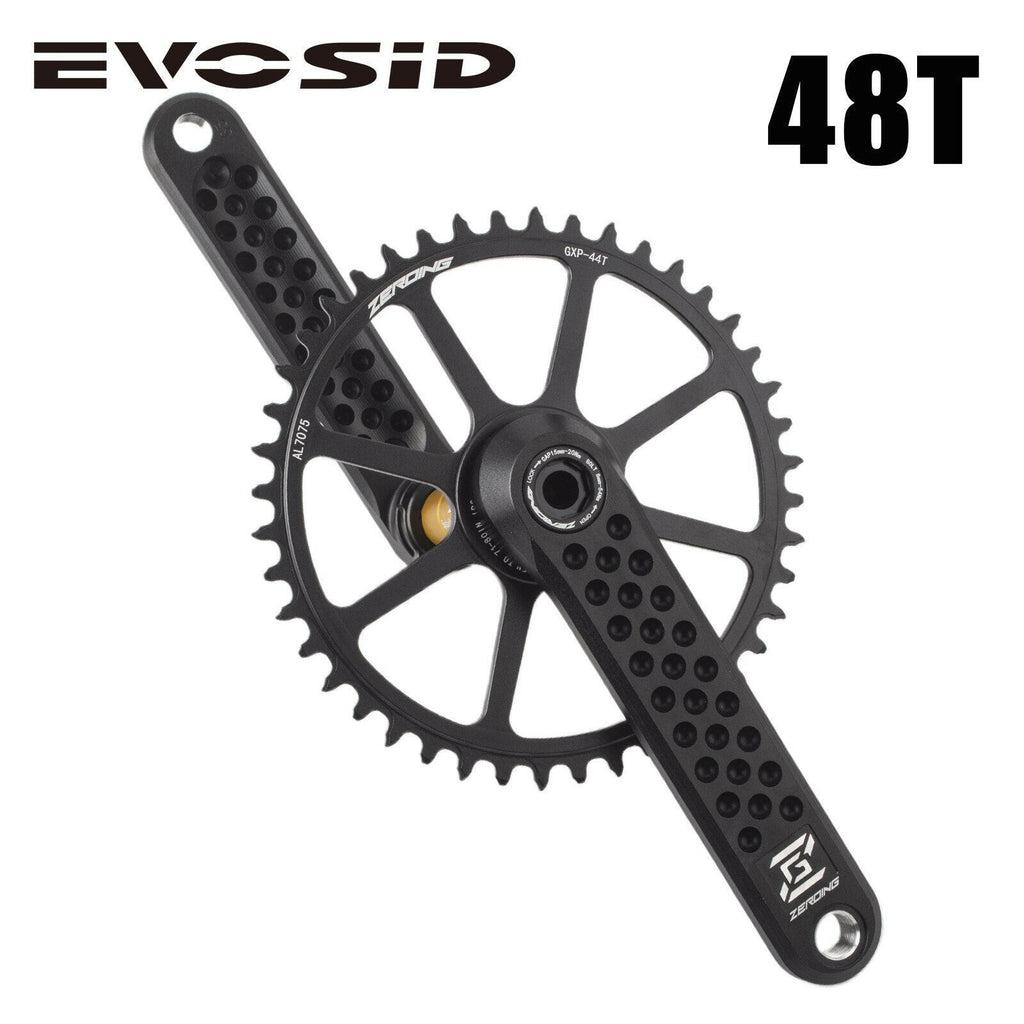 EVOSID Bicycle Crank Ultralight Road Bike Crankset 170mm HollowTech Crank Narrow Wide GXP Chainring With Bracket for Gravel-WAYBIKER