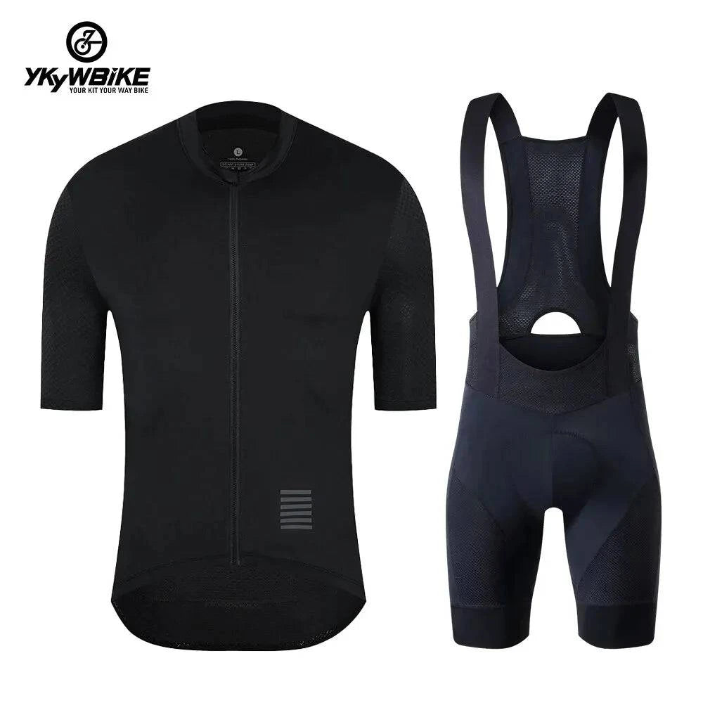 YKYWBIKE Men Cycling Clothing Summer Cycling Jersey Bib Shorts Pro Team Bike Clothes Bicycle Clothing Maillot Cycling Set