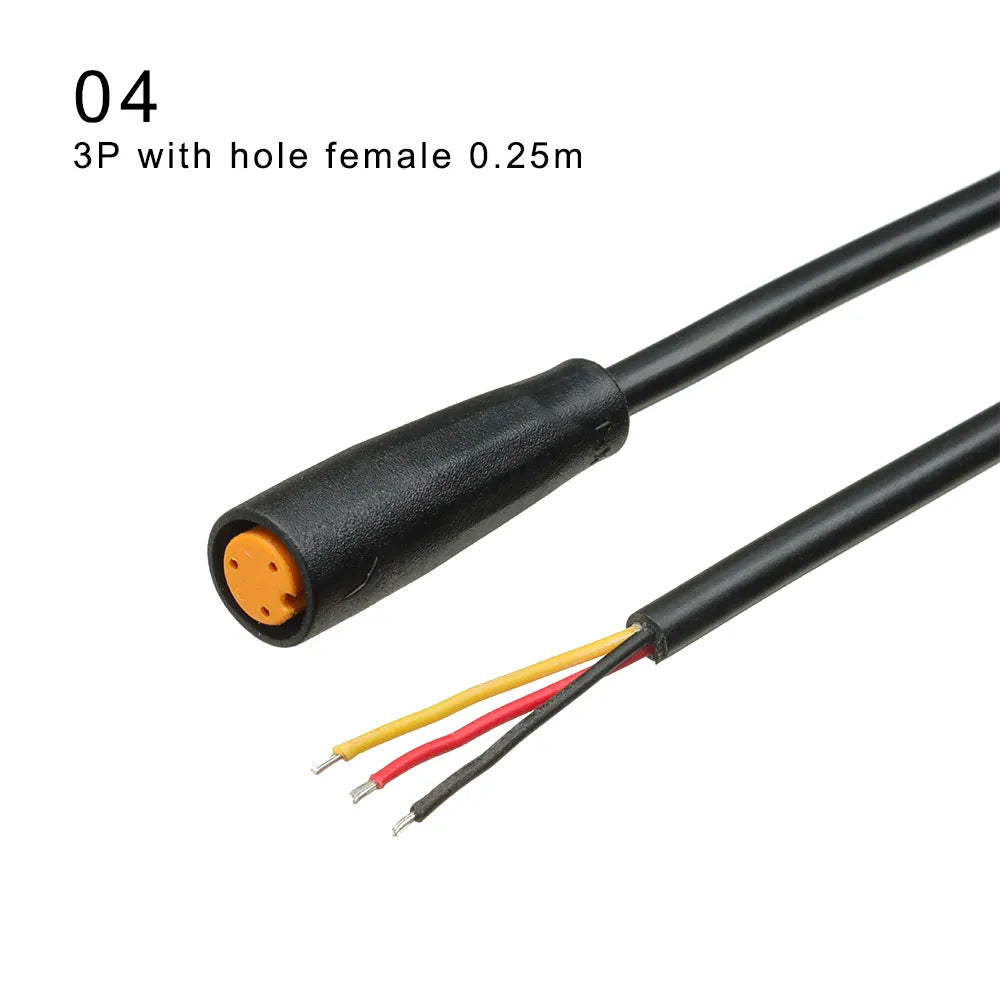 9mm Base Connector 2 3 4 5 6Pin Cable Waterproof Connector For Ebike Bafang Display Pin Optional Cable Ebike Accessories-WAYBIKER