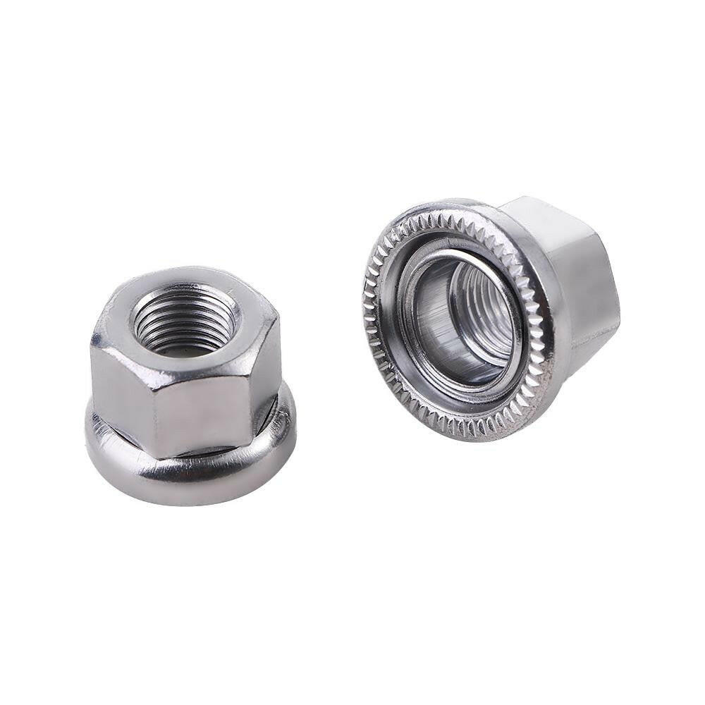 Fixed Gear Bicycle Hub Nuts Front Rear Drum Hub Axle Fastening M9 M10 Nut With Anti-skid Texture for Firm Mount-WAYBIKER