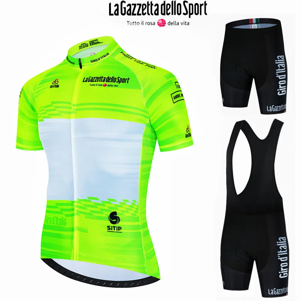 New Tour De Giro D'ITALIA Bicycle Clothes Cycling Jersey Set Summer Bike Short Sleeve Cycling Clothing Mtb Jersey Set Sport Wear-WAYBIKER