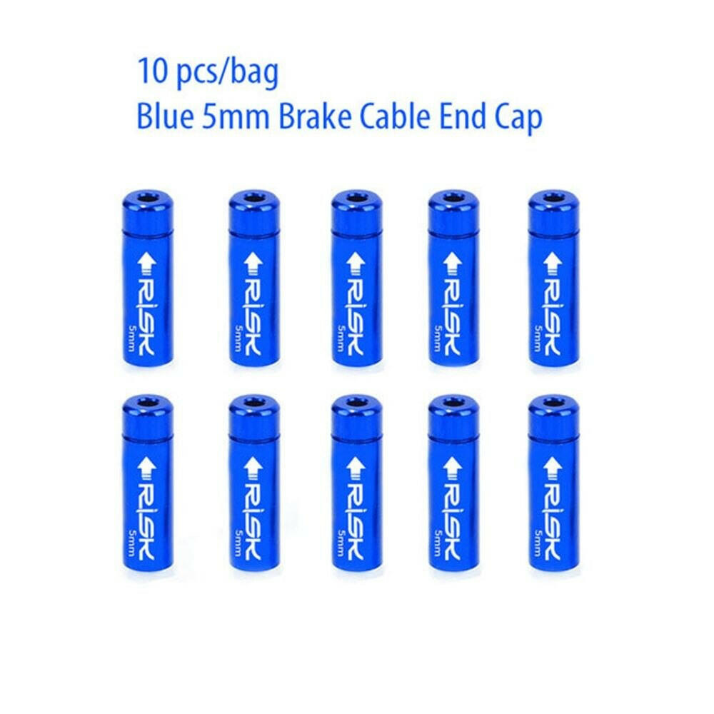 10 PCs 4mm/5mm Aluminum Alloy Bicycle Derailleur Shift Brake Cable End Cap Housing Ferrules Crimps Wire Tip Dust Cover-WAYBIKER