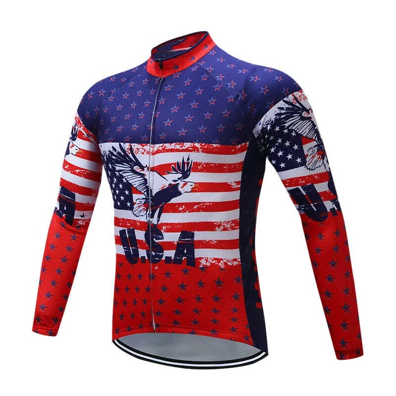 2023 Newest Spring Autumn Bicycle Tops MTB Clothing Mountain Bike Shirts  Long Sleeve Cycling Jerseys For Men-WAYBIKER