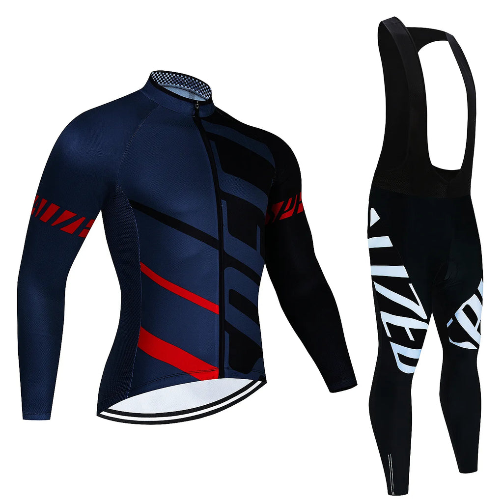 Fualrny Pro Cycling Jersey Set Long Sleeve Breathable MTB Bike Clothes Wear Bicycle Cycling Clothing Ropa Maillot Ciclismo-WAYBIKER