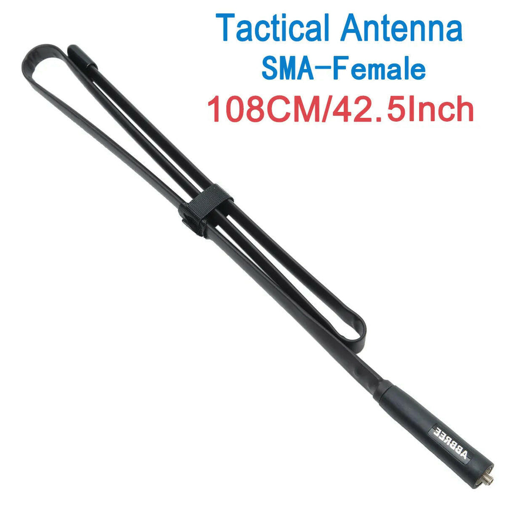 ABBREE CS Tactical Antenna SMA-Female Dual Band VHF UHF 144/430Mhz Foldable For Walkie Talkie Baofeng UV-13 PRO UV-5R UV-82 888S-WAYBIKER