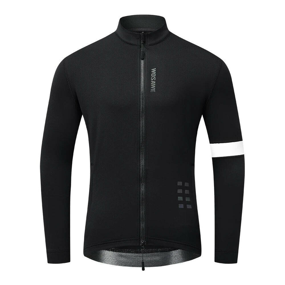 WOSAWE Mens Winter Thermal Cycling Jersey Keep Warm MTB Bike Coat Bicycle Clothing Long Sleeve Jerseys Ciclismo Jackets 5-15℃-WAYBIKER