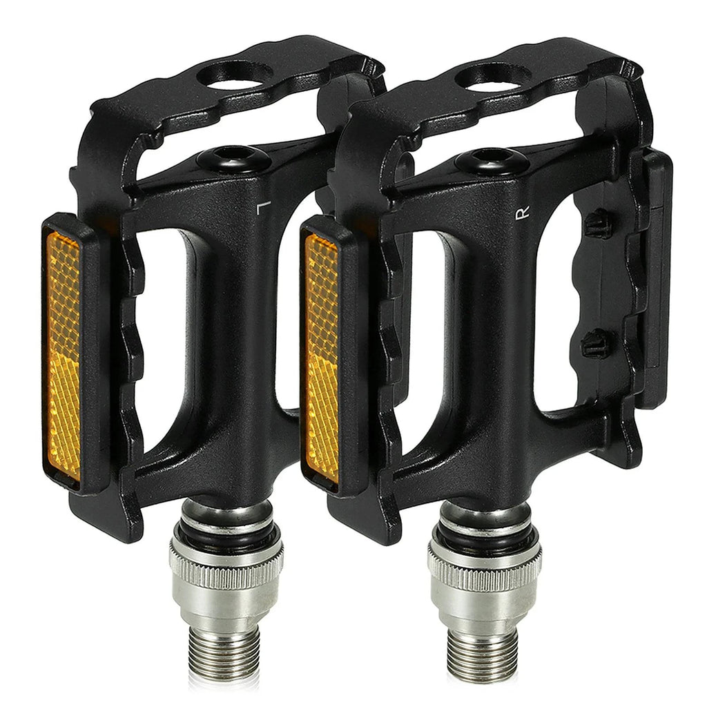 1 Pair Bike Quick Release Pedals MTB Bike Bicycle Cycling Platform Pedal with Pedal Extender Adapter For Outdoor Cycling