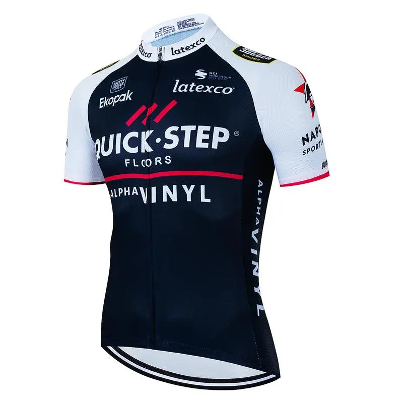 QUICK STEP Team Cycling Jersey Shirt Racing Sport Bicycle Shirt Ropa Ciclismo Pro Man MTB Bike Jersey Summer Cycling Wear 2023-WAYBIKER