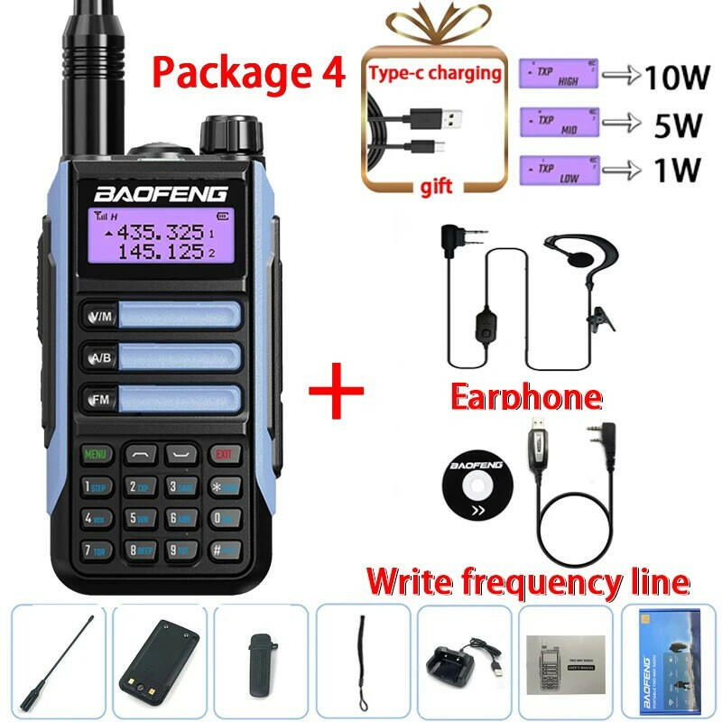 2023 Baofeng UV-16 PRO V2 Professional 10W Upgraded Of UV-5R UV-10R Walkie Talkie IP68 Waterproof Long Range Dual Band Ham Radio-WAYBIKER