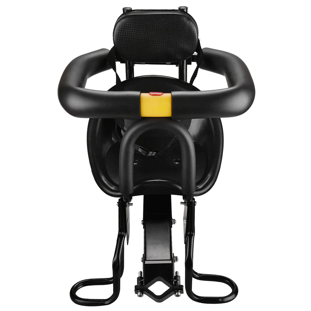 Bicycle Saddle Safety Front Baby Seat Bike Child Kids Seat Mtb Saddl with Foot Pedals Support Back Rest Seat for Mountain Bike