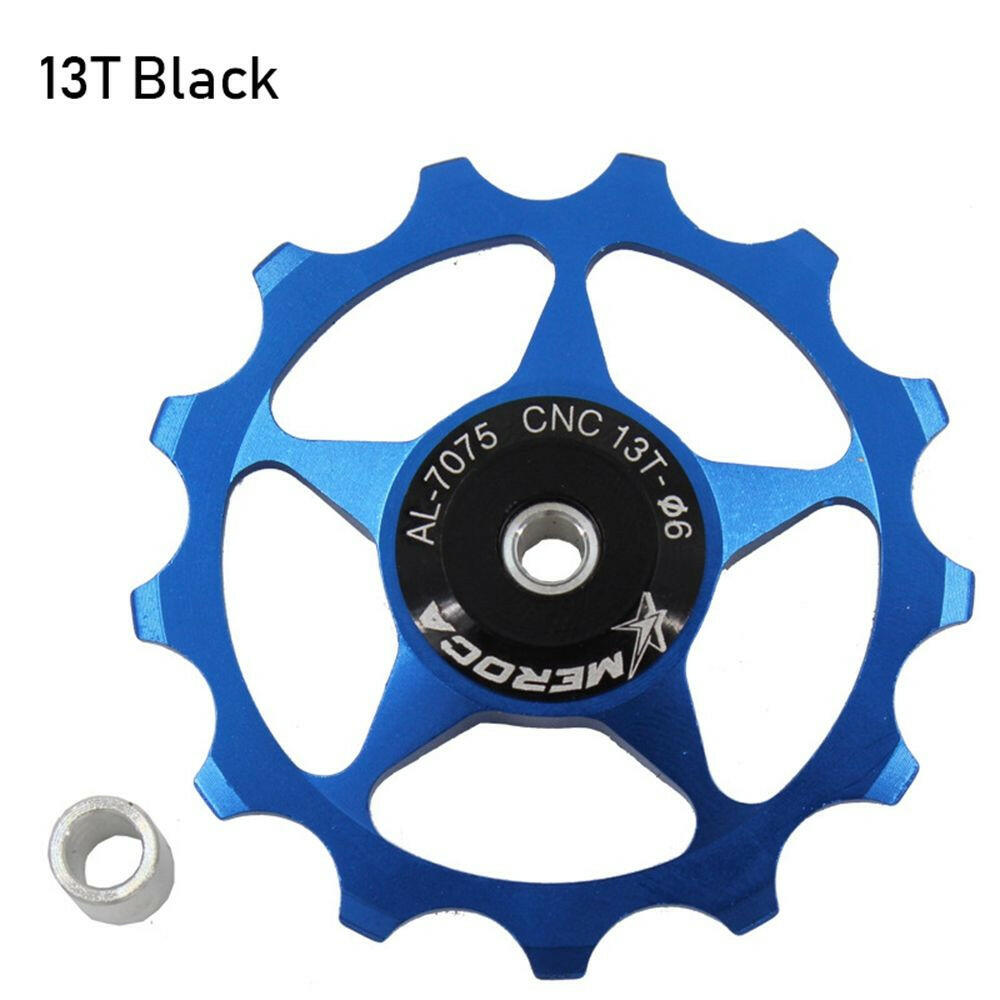 Bike 11T 13T Aluminum Guide Wheel Rear Derailleur Pulley Metal Bearing Guide Part Mountain Road Cycling Accessory Pulley Bearing-WAYBIKER