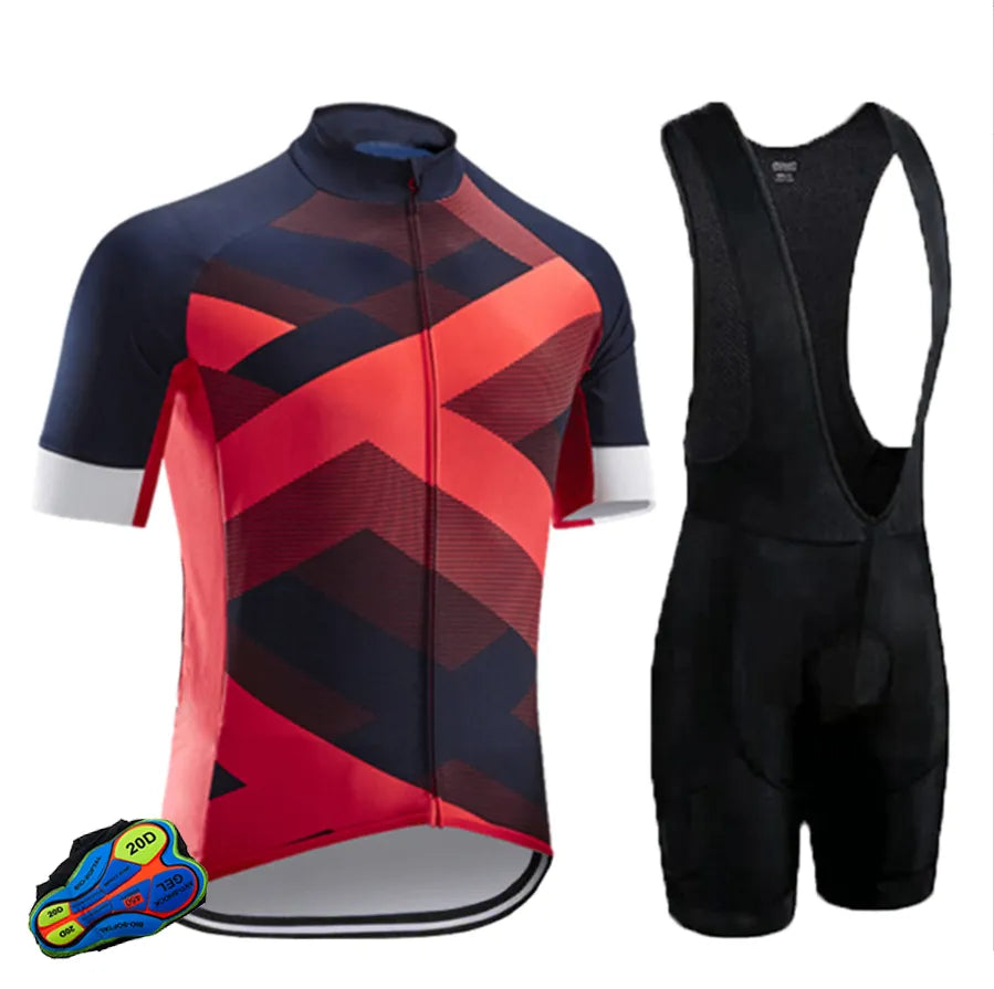 Custom Men's Mountain Bike Riding Clothes Breathable Bicycle Clothing Long-Sleeved Cycling Clothing Sets-WAYBIKER