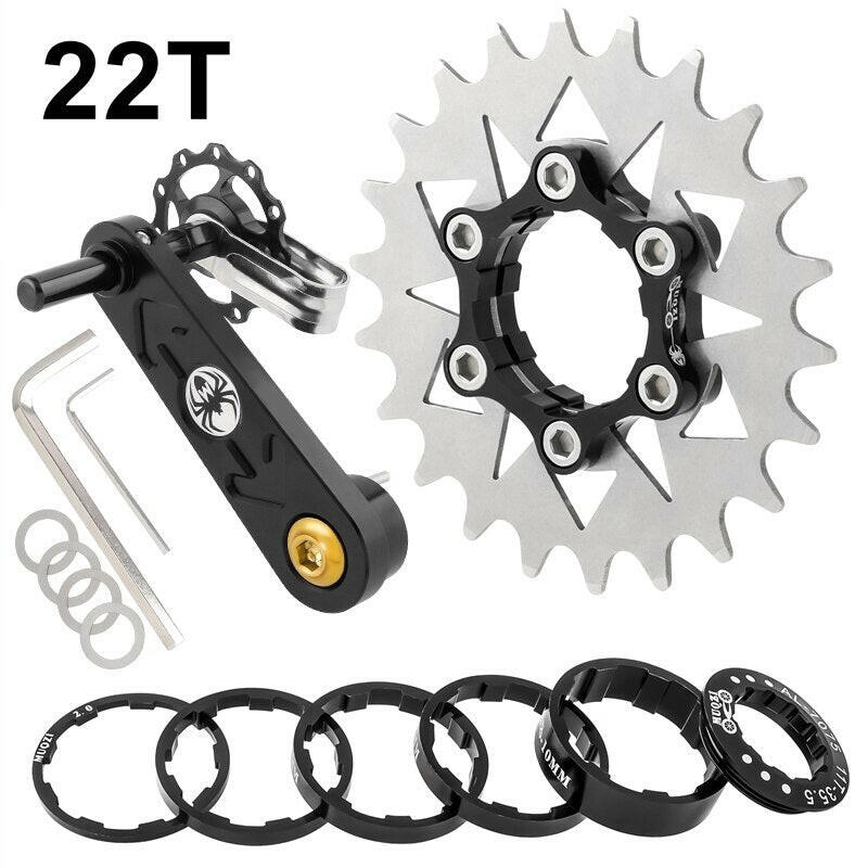 MUQZI Conversion Kit 18T 19T 20T 21T 22T Single Speed Cassette Cog And Chain Tensioner For Road And MTB Bike-WAYBIKER