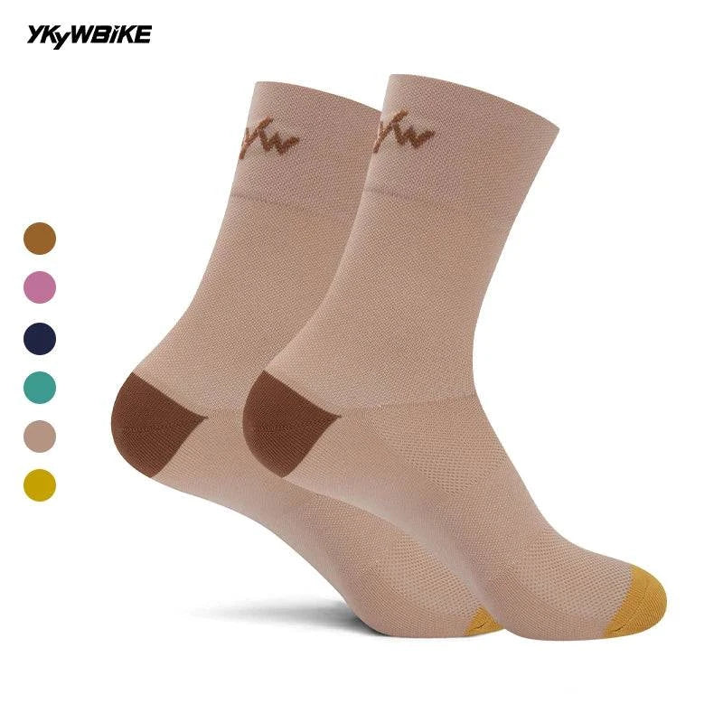 YKYWBIKE Cycling Socks Lightweight Breathable Bike Socks Road Bicycle Socks Running Socks Camping Hiking Sports Socks