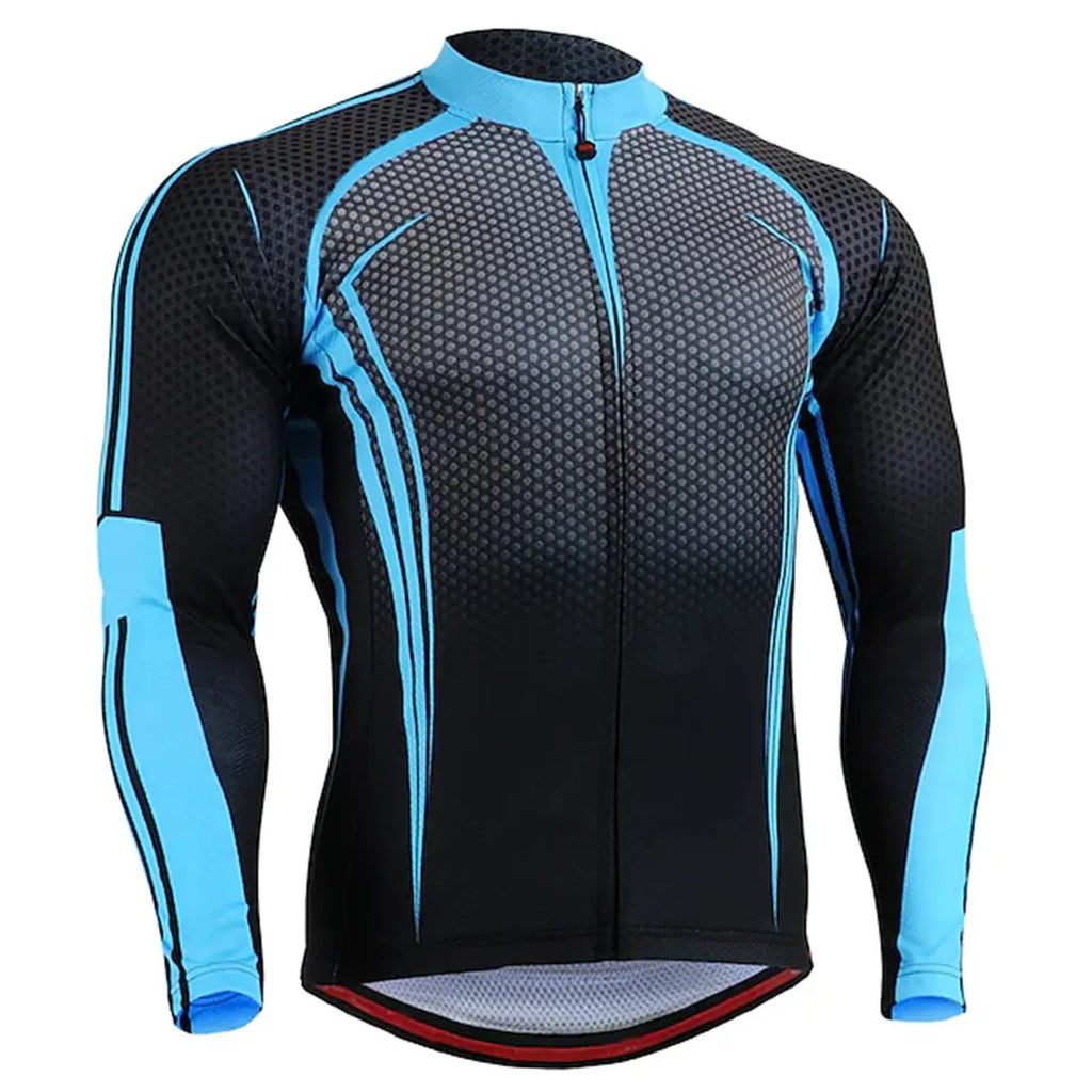 Men  100% Polyester  Mountain  Cycling Jersey Quick-Dry Top Long Sleeve Design Jersey New Hot Sale-WAYBIKER