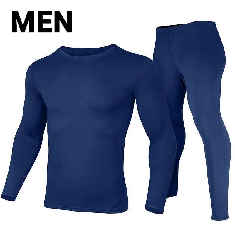 HEROBIKER Men's Thermal Underwear Sets Outdoor Sports Hot-Dry Winter Warm Thermo Underwear Bicycle Skiing Long Johns Base Layers-WAYBIKER