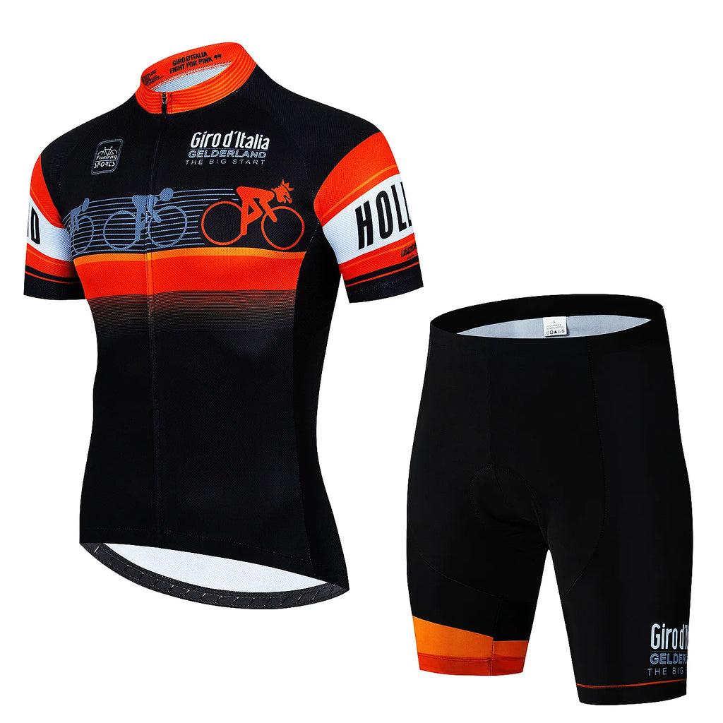 Tour De Giro D'ITALIA Cycling jersey Sets Mens Cycling Clothing Summer Short Sleeve Quick-dry MTB bike suit Ropa Ciclismo estivo-WAYBIKER