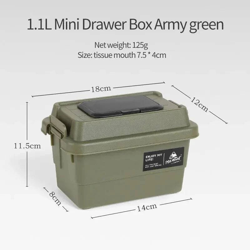 Outdoor Desktop Multifunctional Paper Drawer Storage Box Tissue Box Miscellaneous Bin Storage Box Camping Seasoning Bottle-WAYBIKER