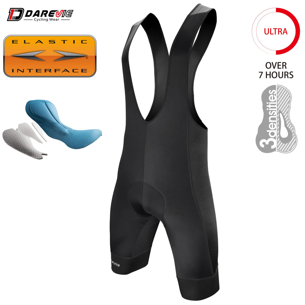 DAREVIE Cycling Bib Shorts Men 7H Italy Elastic Interface Pad Men's Cycling Shorts Pro Team Men Cycling Shorts 7 CM Leg MTB-WAYBIKER