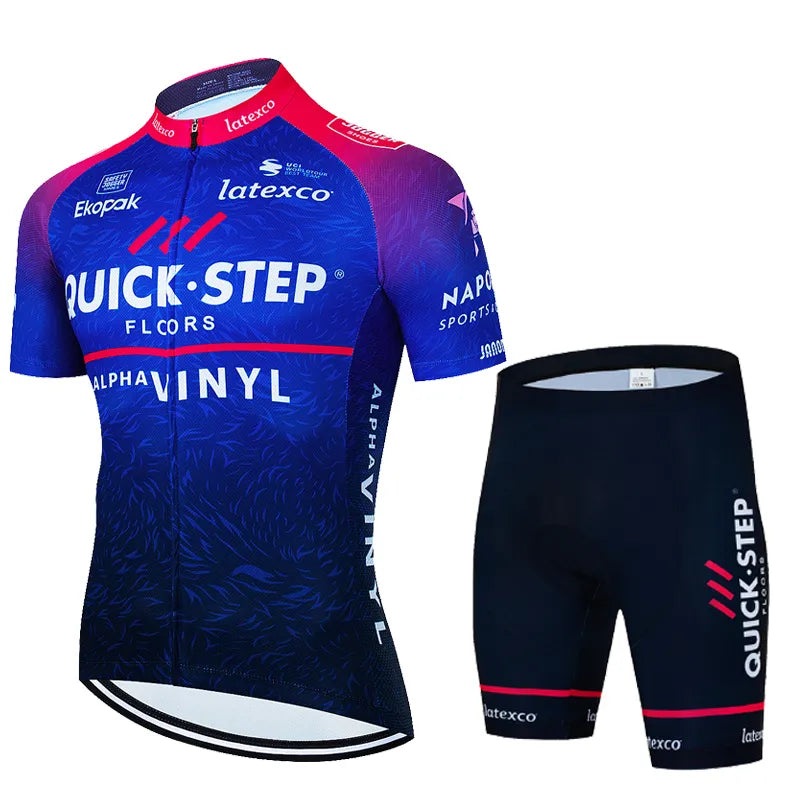 Cycling Jersey Set 2023 QUICK STEP Men MTB Uniform Bike Cycling Clothing Summer Breathable Bicycle Shirt Ropa Maillot Ciclismo-WAYBIKER