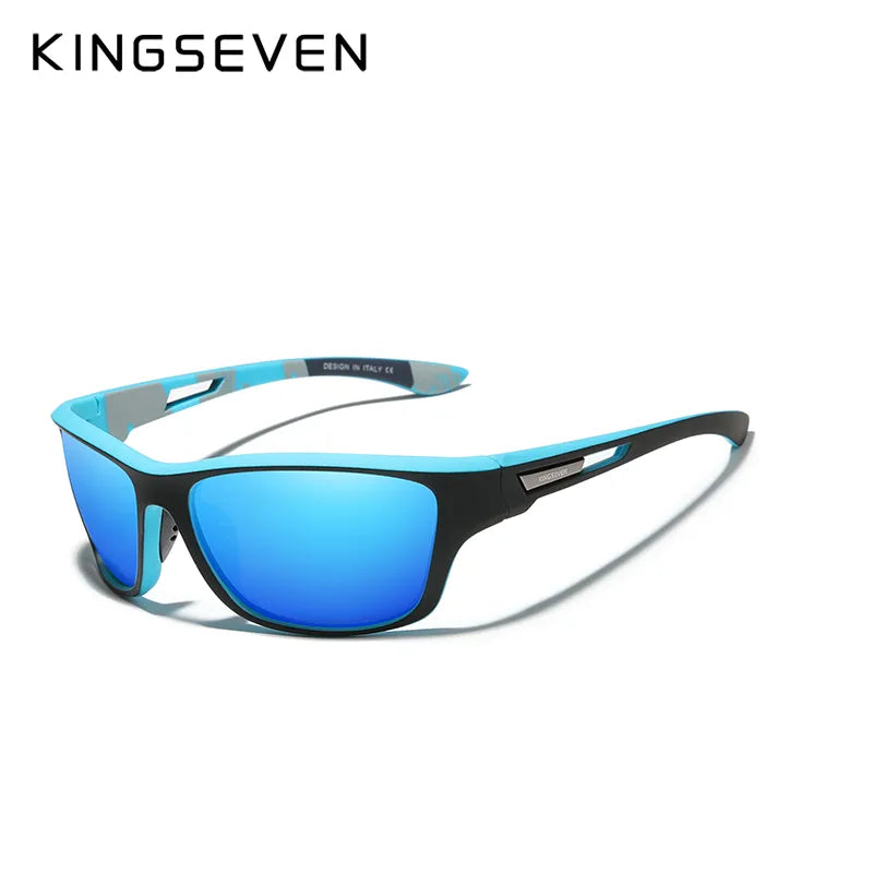 KINGSEVEN Polarized Cycling Sunglasses Men Fashion New Sports Style Square Sun Glasses Male Outdoor Travel UV Goggles