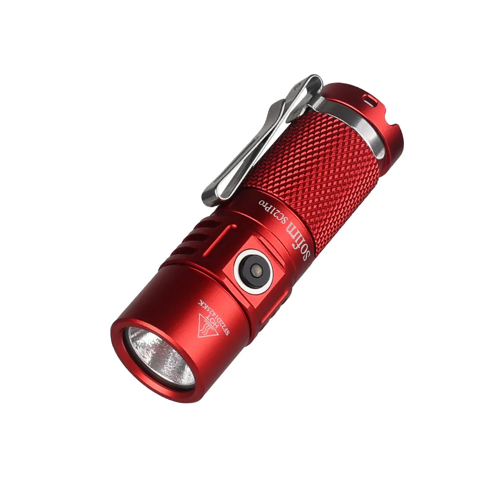 Sofirn SC21 Pro Anduril 1.0 Mini 16340 Powerful LED Flashlight USB C Rechargeable 1100lm LH351D 90CRI-WAYBIKER