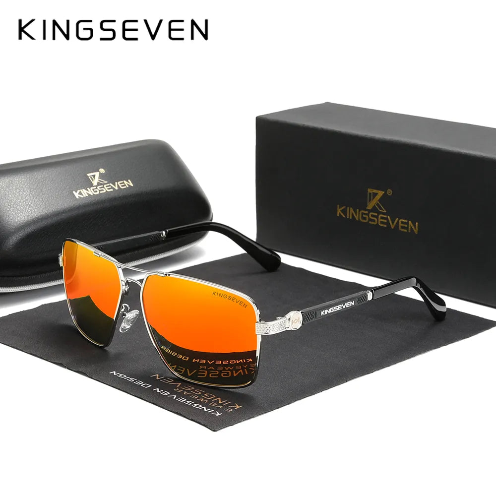 KINGSEVEN New Design Sunglasses Polarized Coating Lens Auto Reset Framework Driving Eyewear For Men/Women-WAYBIKER