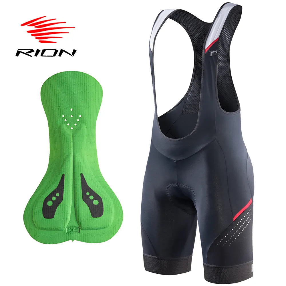 RION Men Cycling Shorts Bike Wear Bicycle Tights Men Padding Bib Shorts Elastic Interface Biker Bibshort MTB Clothes Motorcycle-WAYBIKER