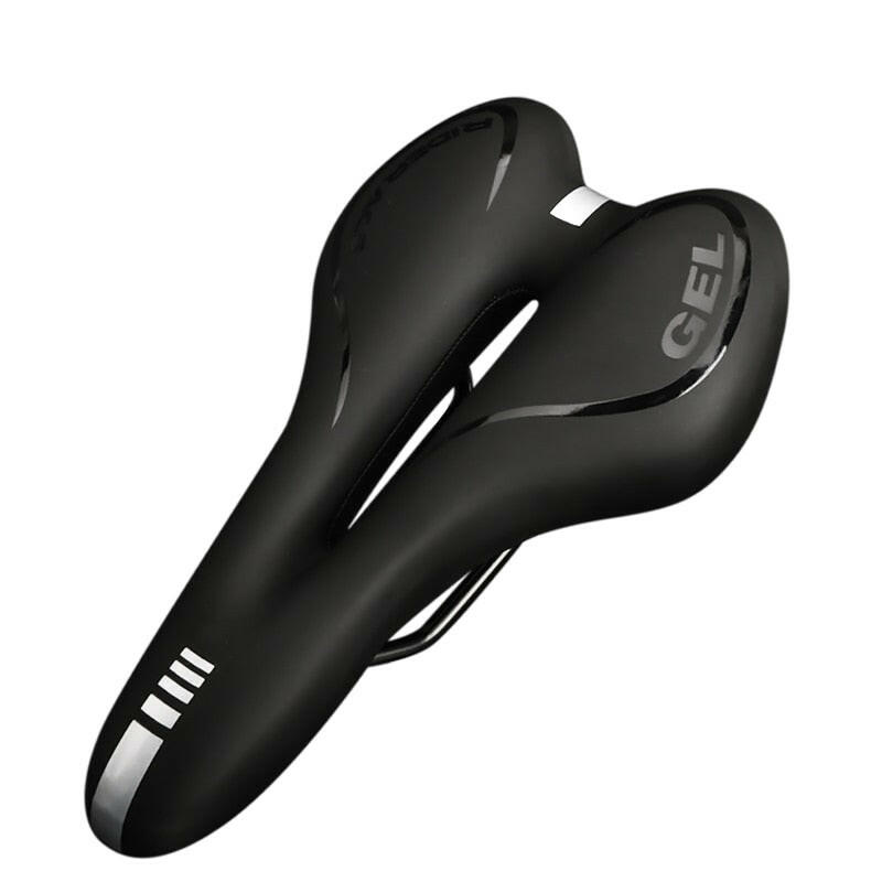 Bike Saddle Silicone Cushion Cycling Seat PU Leather Surface Silica Filled Gel TimeTrial Comfortable Shockproof Bicycle Saddle-WAYBIKER