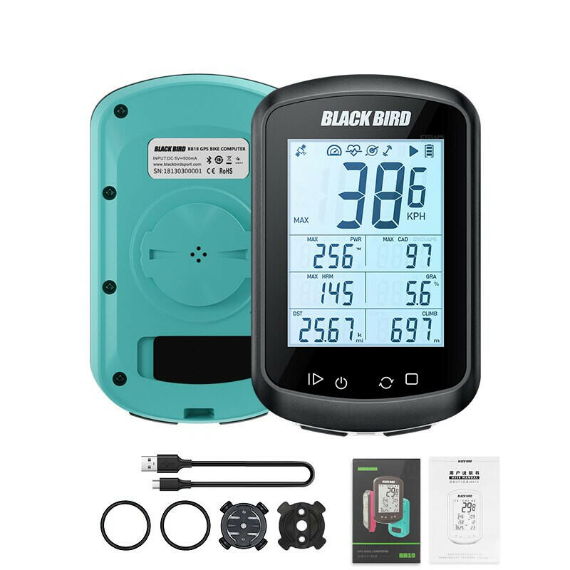 BLACK BIRD BB18 Bike GPS Computer Road Bicycle Cycling Wireless Speedometer MTB ANT+Cadence Speed Smart Power Peter Odometer-WAYBIKER