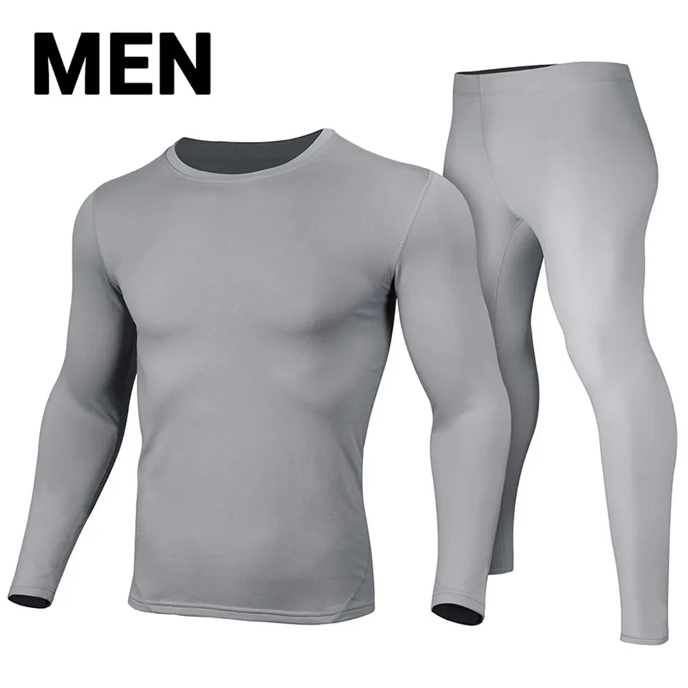 HEROBIKER Men's Thermal Underwear Sets Outdoor Sports Hot-Dry Winter Warm Thermo Underwear Bicycle Skiing Long Johns Base Layers-WAYBIKER