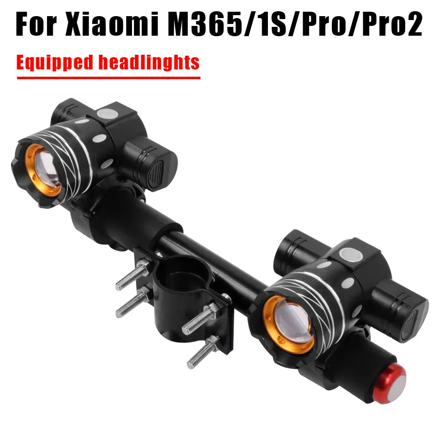 LED Headlight For Xiaomi M365 /Pro Electric Scooter Zoomable 1200mAh Battery USB Rechargeable 150LM XM-L T6 LED Light Front Lamp-WAYBIKER