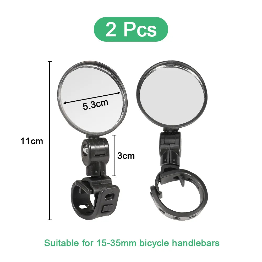 Universal Bicycle Scooter Rear View Mirror Small Wide Angle Adjustable Rotate Rearview Mirror Bike Scooter Cycling Accessories-WAYBIKER