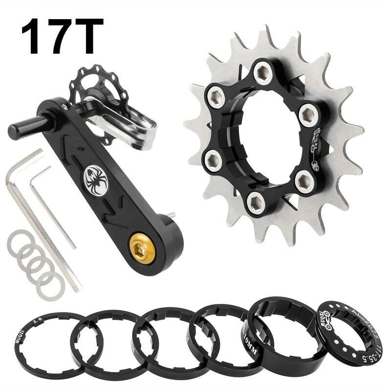 MUQZI Conversion Kit 12T 13T 14T 15T 16T 17T Single Speed Cassette Cog And Chain Tensioner For Road And MTB Bike-WAYBIKER