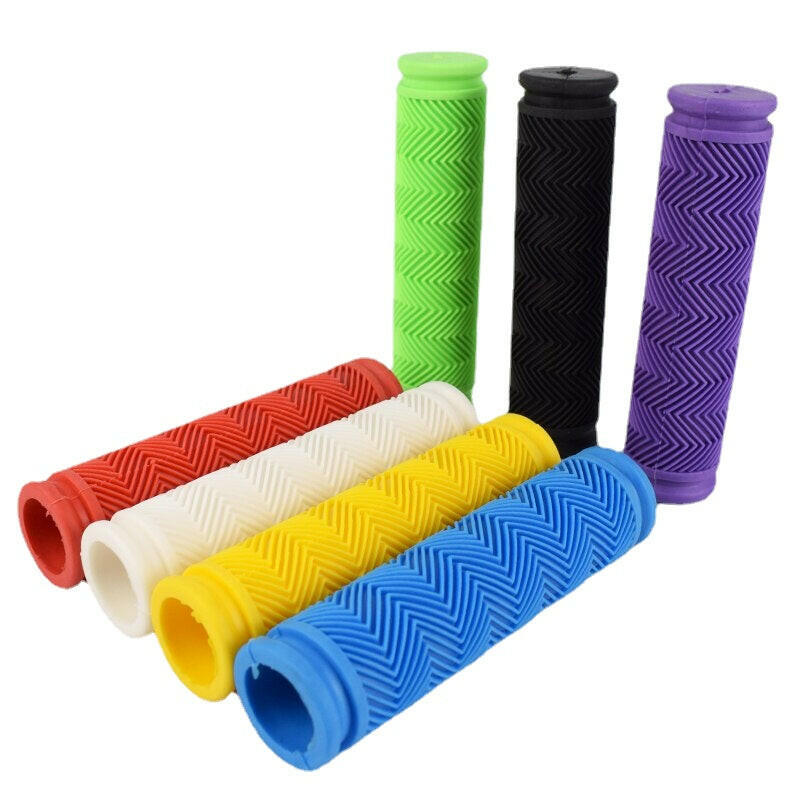 1pair Rubber Bicycle Handlebar Grips MTB Bike Grips BMX Mountain Road Fixie Bike Soft Grips Shockproof Bike Parts accessories-WAYBIKER