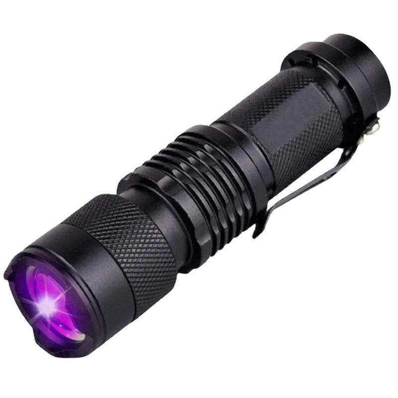 UV Flashlight Black Light 9 LED 395nm Ultraviolet Blacklight Detector Aluminum Torch Light UV Lamp Zoomable 3 Modes-WAYBIKER