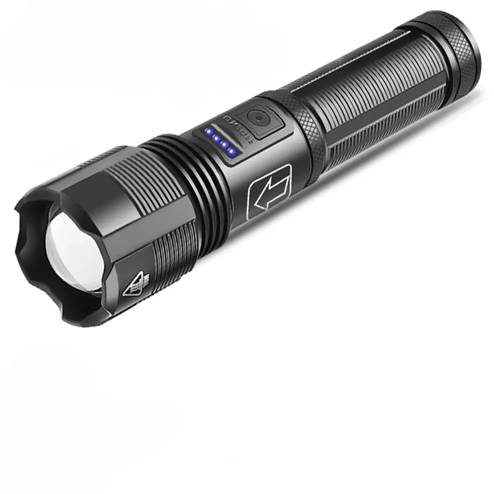 XHP70 Flashlight 4 Core Led Light Aluminum Alloy XHP50 Tactical Hunting Torch USB Rechargeable Zoom Lantern 18650 AAA Battery