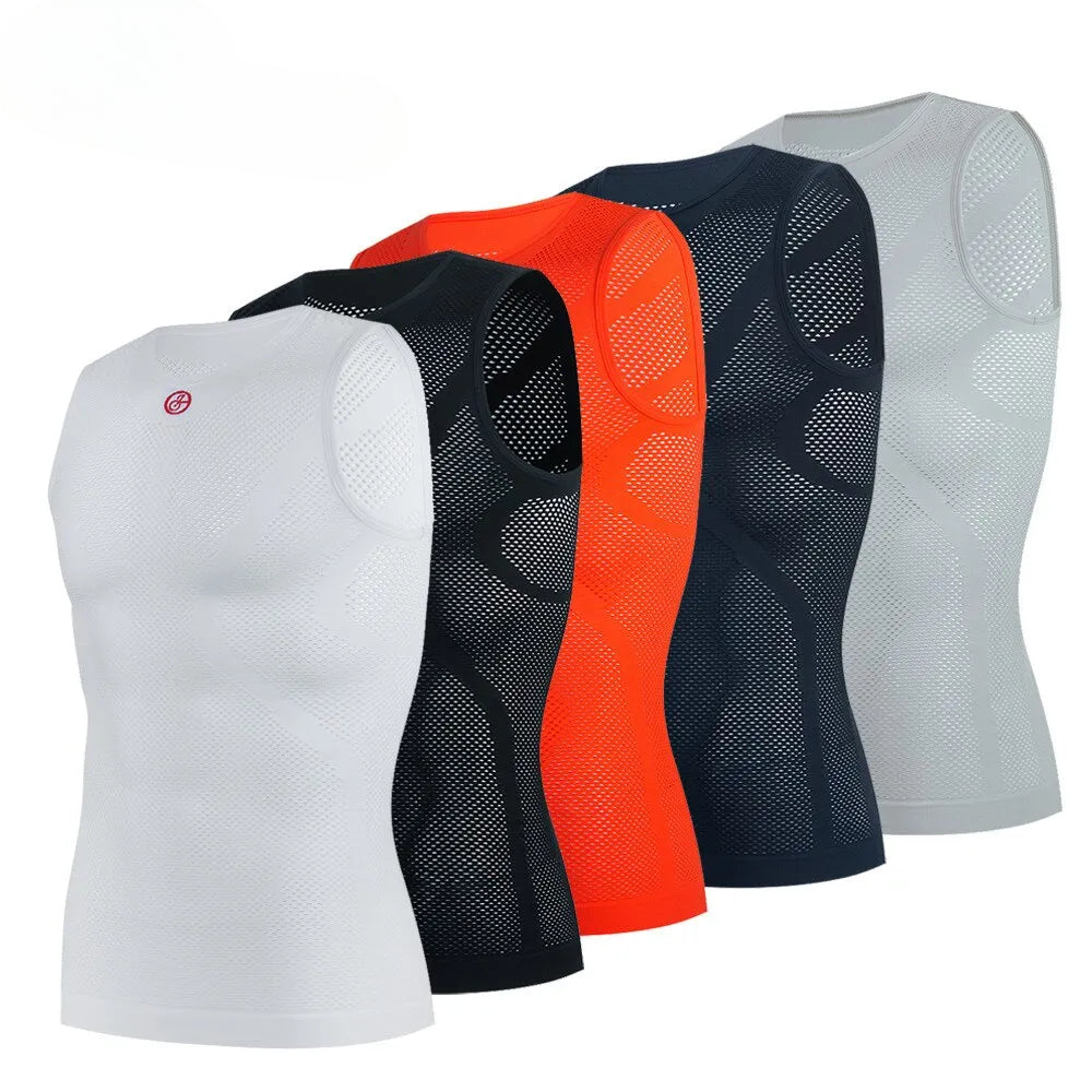 YKYWBIKE Cycling Vest High Elastici Cycling Base Layer Jersey MTB Road Bike Bicycle Vest Running Sport Cycling Underwear 4Color