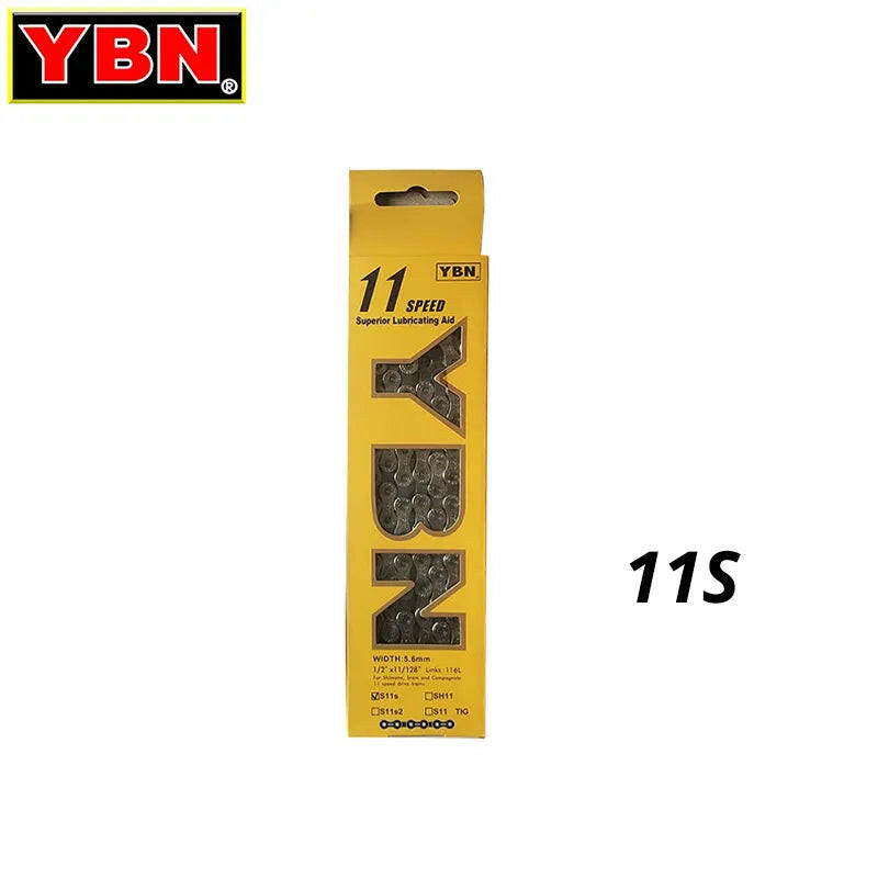 YBN 10/11/12S Chain MTB Mountain Road Bike Chains 10 11 12 Speed Hollow Bicycle Quick Link Silver S11S S12S Compatible SHIMANO