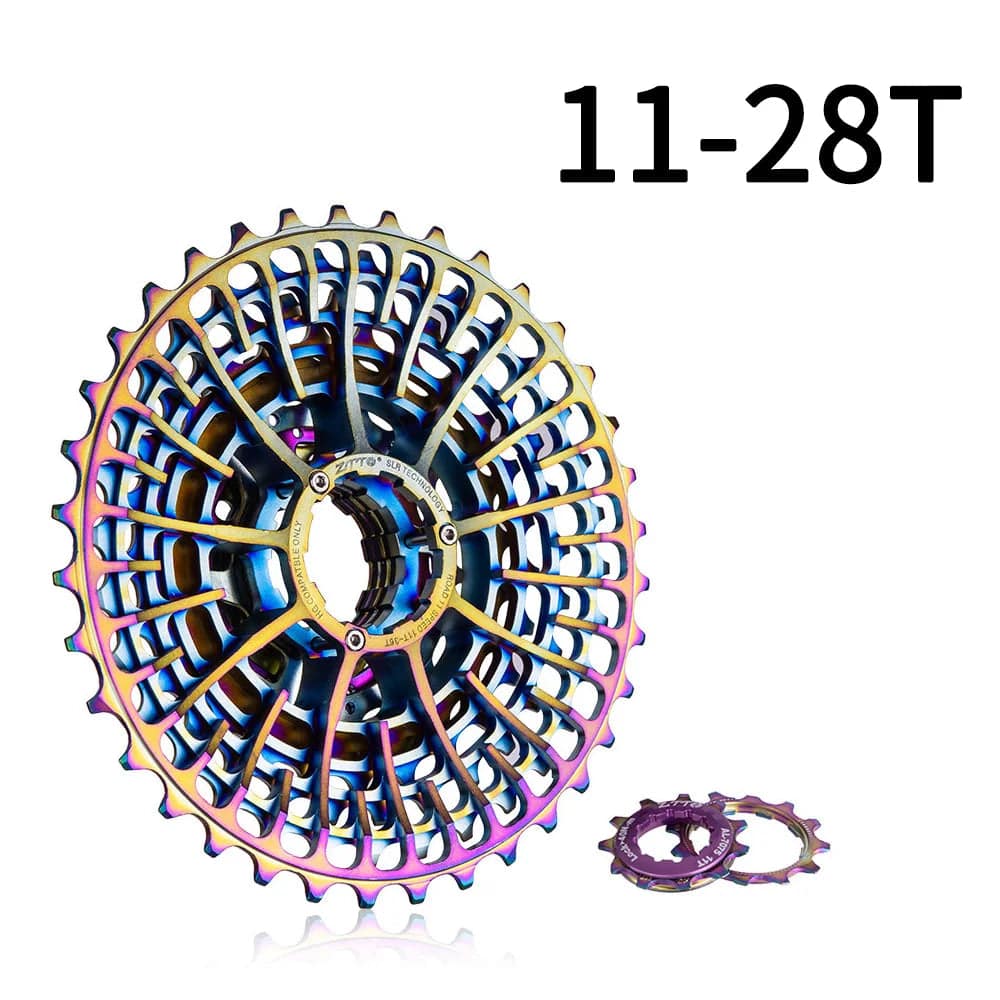 ZTTO Gravel Bike 11 Speed 11-36T UltraLight Cassette Road Bicycle Sprocket Colorful 11Speed 34T Rainbow K7 11v 32T 11-28T 105