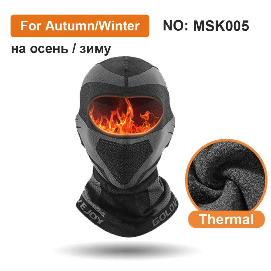 NEWBOLER Winter Thermal Cycling Face Mask Balaclava Head Cover Ski Bicycle Motocycle Windproof Soft Warm MTB Bike Hat Headwear-WAYBIKER