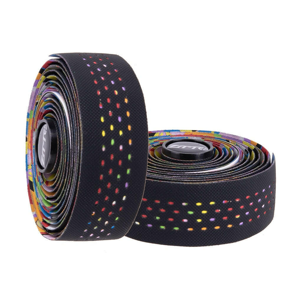 ZTTO Road Bike Bar Tape High Quality Vibration Damping Anti-Vibration EVA PU Handlebar Bar Tape Colorful Wrap +2 Bar Plug-WAYBIKER