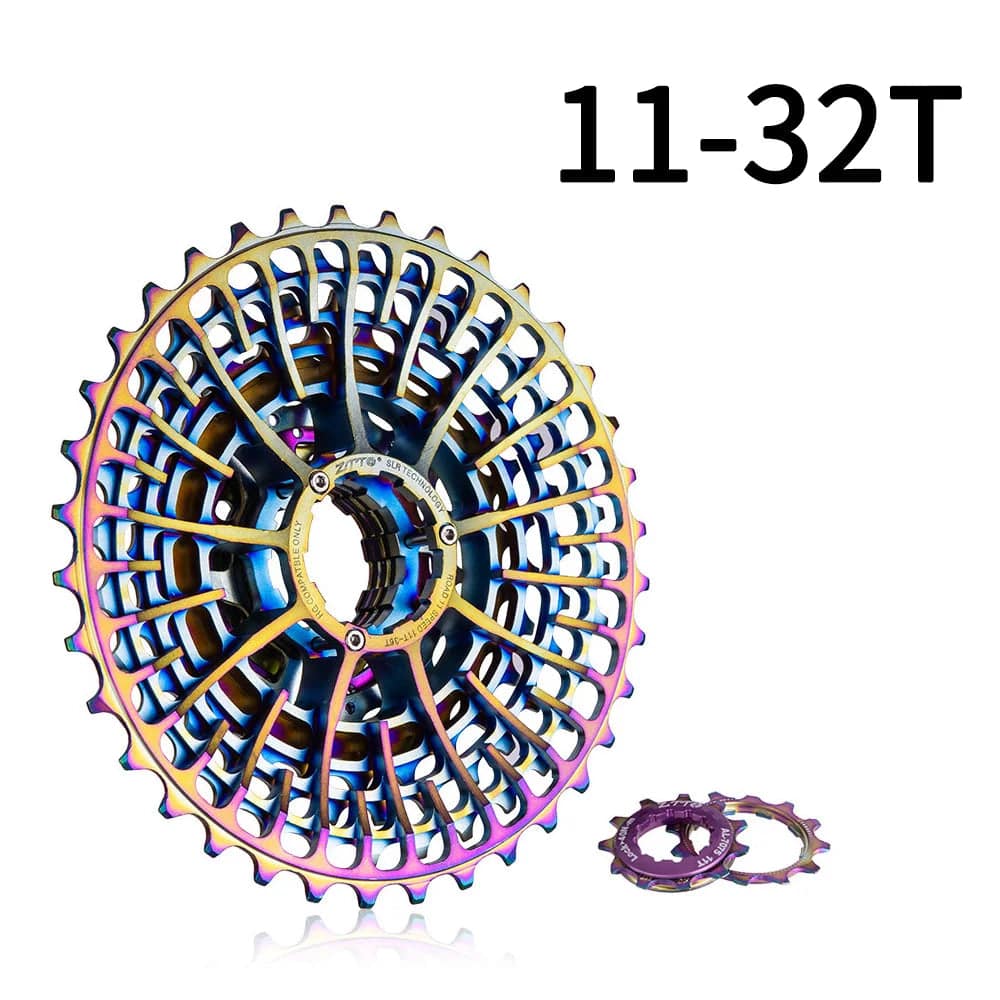 ZTTO Gravel Bike 11 Speed 11-36T UltraLight Cassette Road Bicycle Sprocket Colorful 11Speed 34T Rainbow K7 11v 32T 11-28T 105