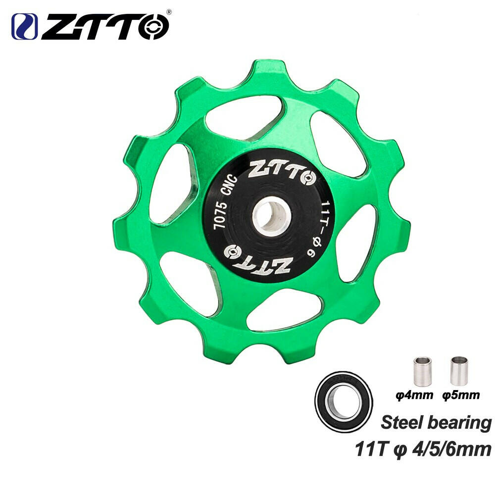 ZTTO 11T 13T MTB Bicycle Rear Derailleur Jockey Wheel Steel Bearing Pulley AL7075 CNC Road Bike Guide Roller Idler 4mm 5mm 6mm